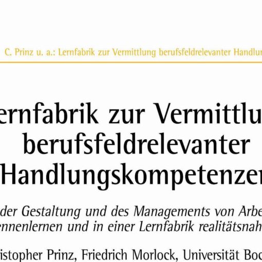 Lernfabrik zur Vermittlung von Handlungskompetenzen